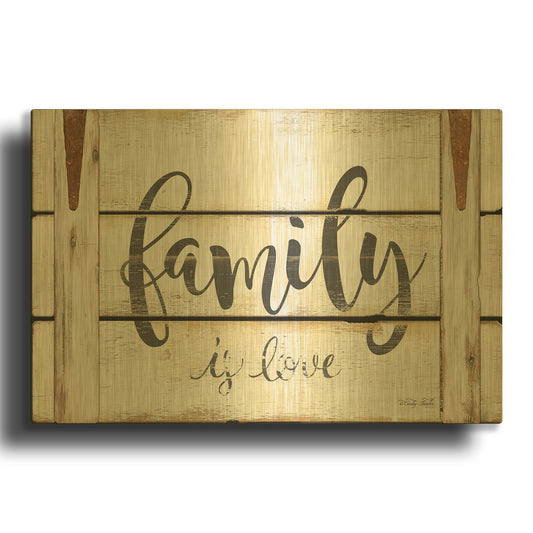 'Family is Love II' By Cindy Jacobs Gold Metal Wall Art