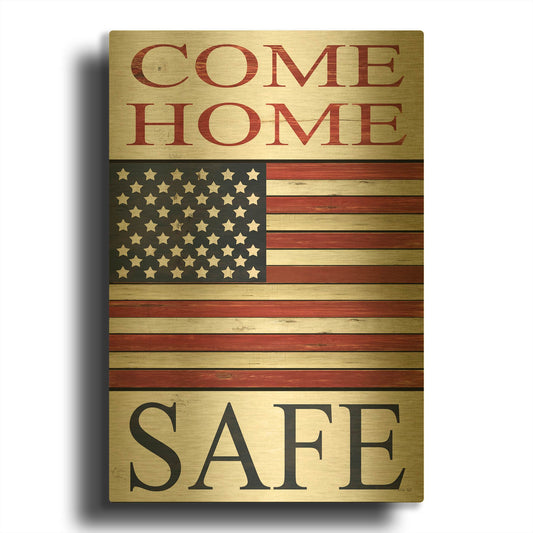 'Come Home Safe Patriot' By Cindy Jacobs Gold Metal Wall Art