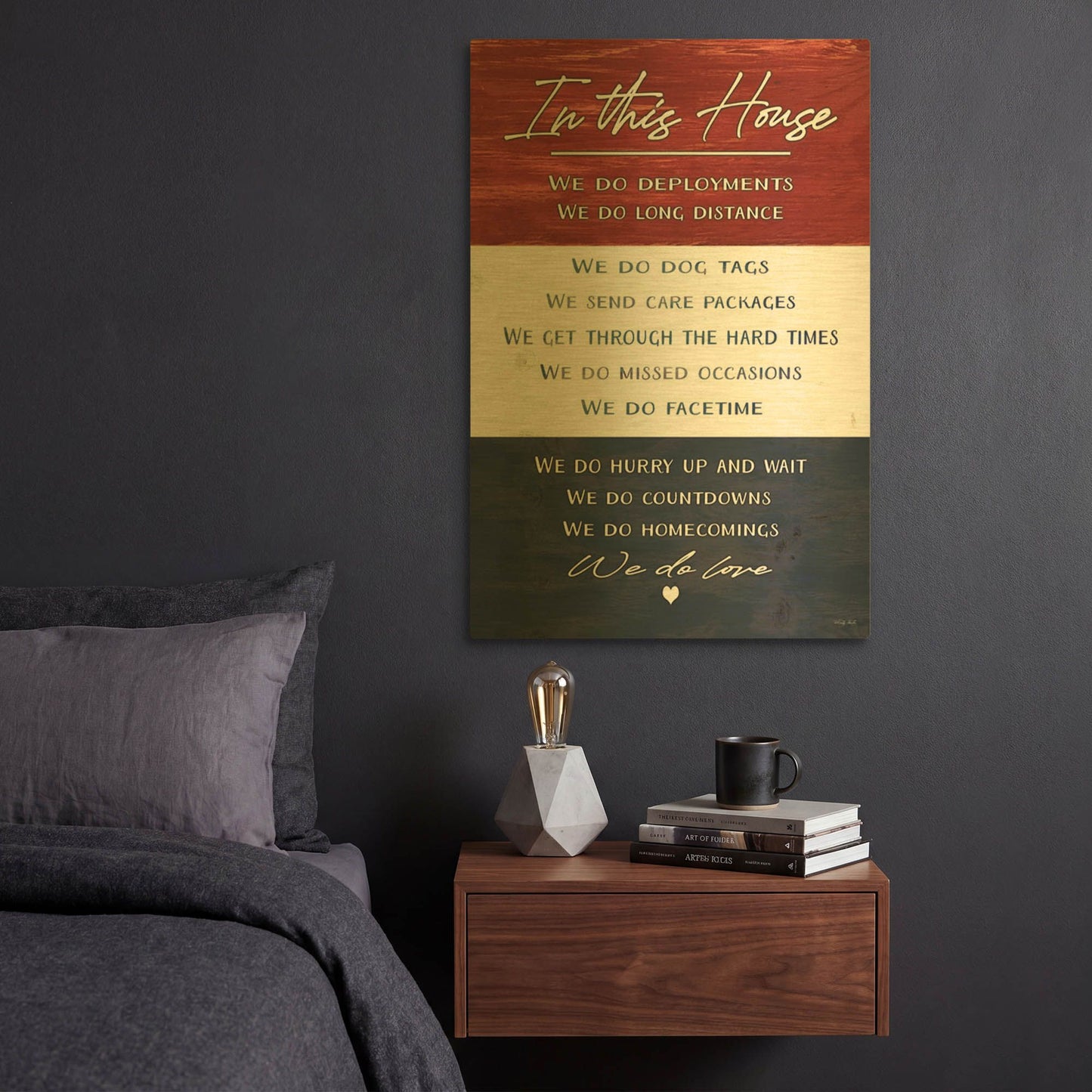 'In This House' By Cindy Jacobs Gold Metal Wall Art