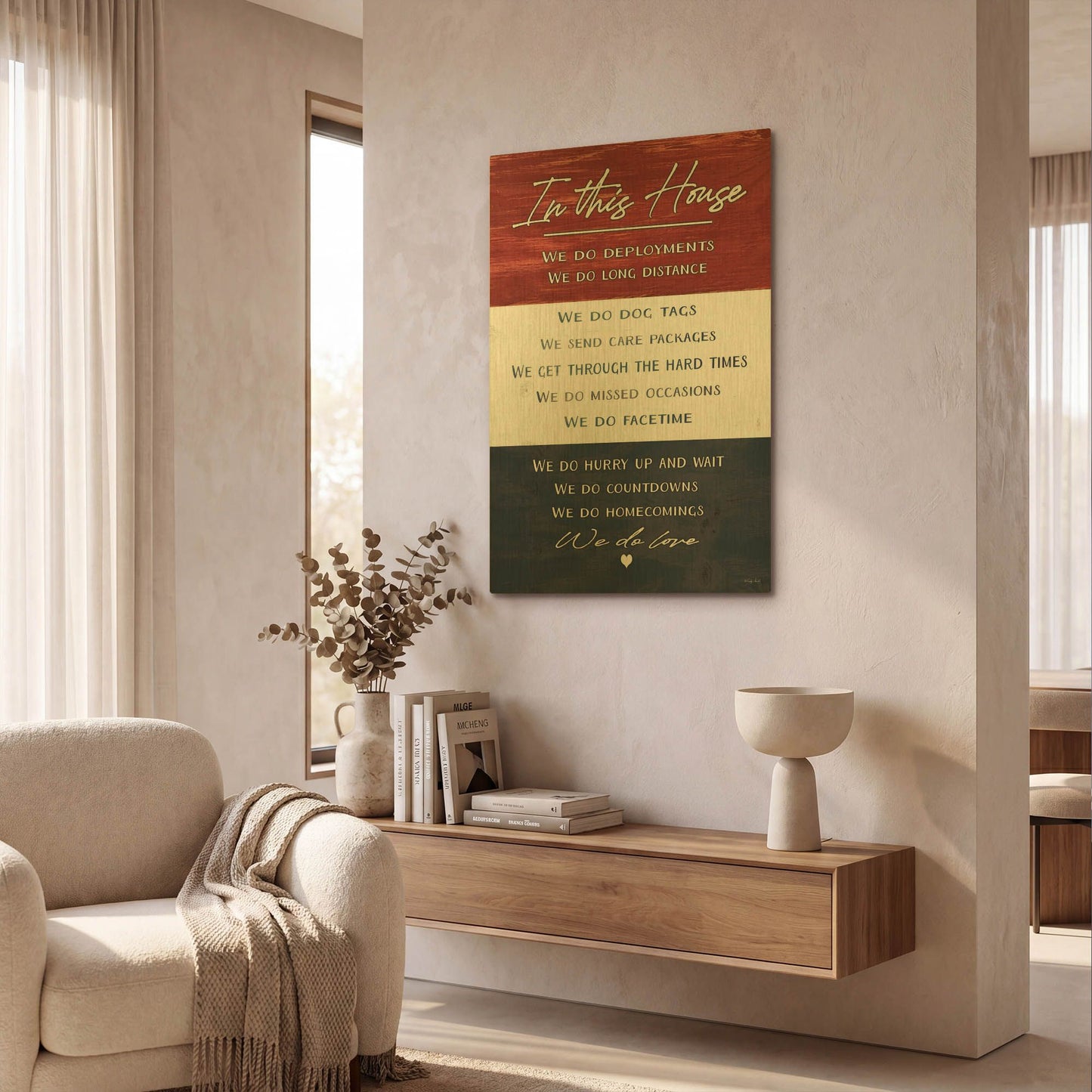 'In This House' By Cindy Jacobs Gold Metal Wall Art