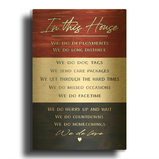 'In This House' By Cindy Jacobs Gold Metal Wall Art
