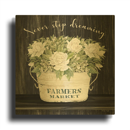 'Never Stop Dreaming' By Cindy Jacobs Gold Metal Wall Art