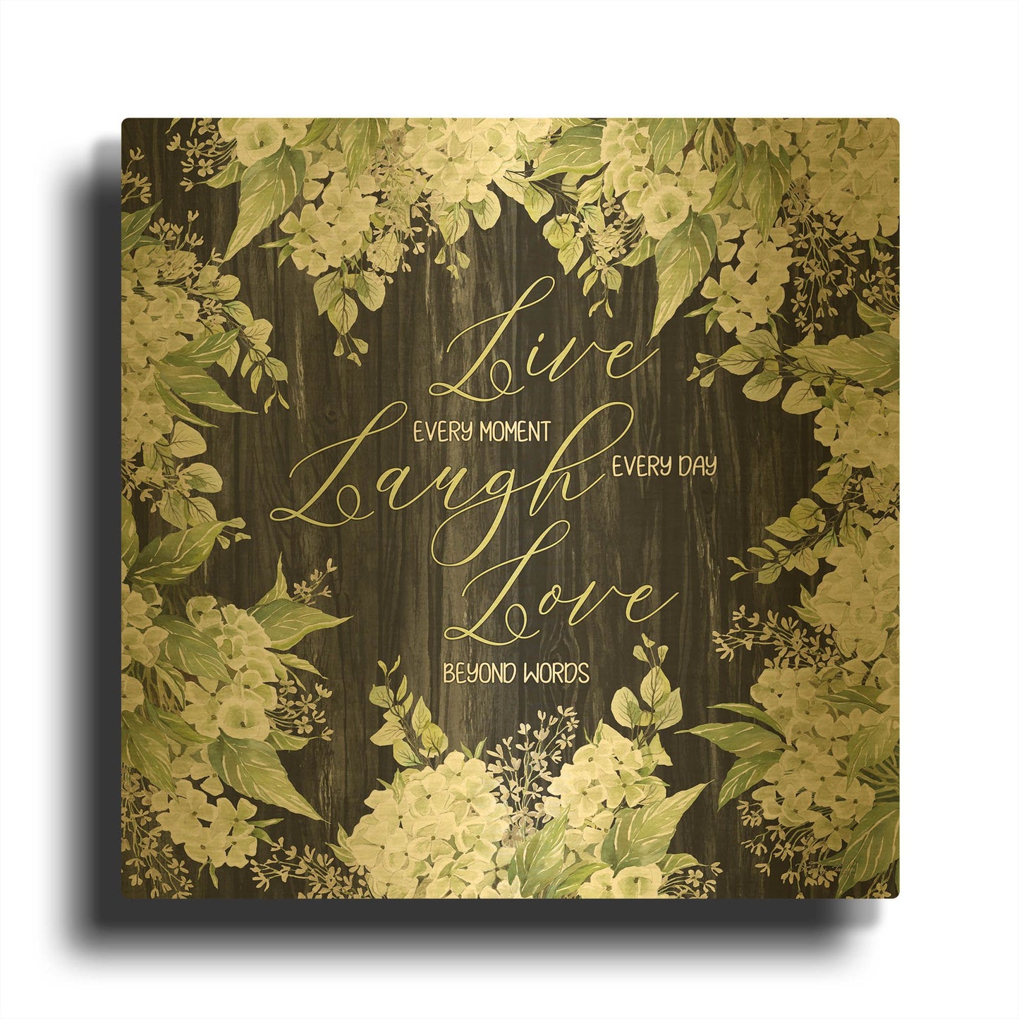 'Live Every Moment' By Cindy Jacobs Gold Metal Wall Art