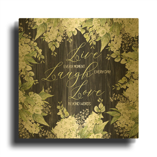 'Live Every Moment' By Cindy Jacobs Gold Metal Wall Art