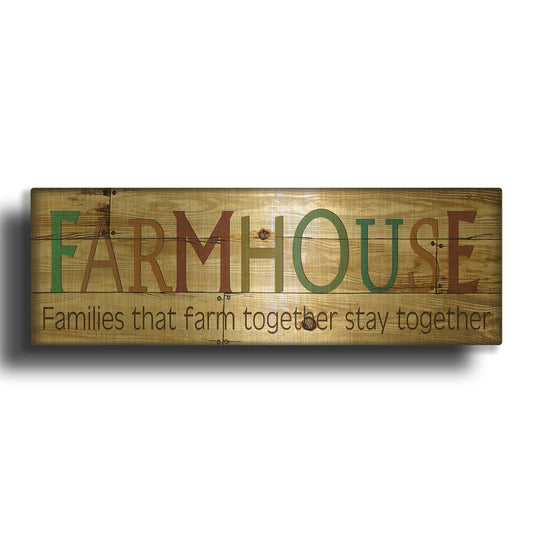 'Farmhouse Colorful' By Cindy Jacobs Gold Metal Wall Art