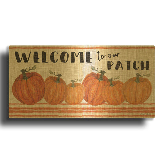 'Welcome to Our Pumpkin Patch' By Cindy Jacobs Gold Metal Wall Art