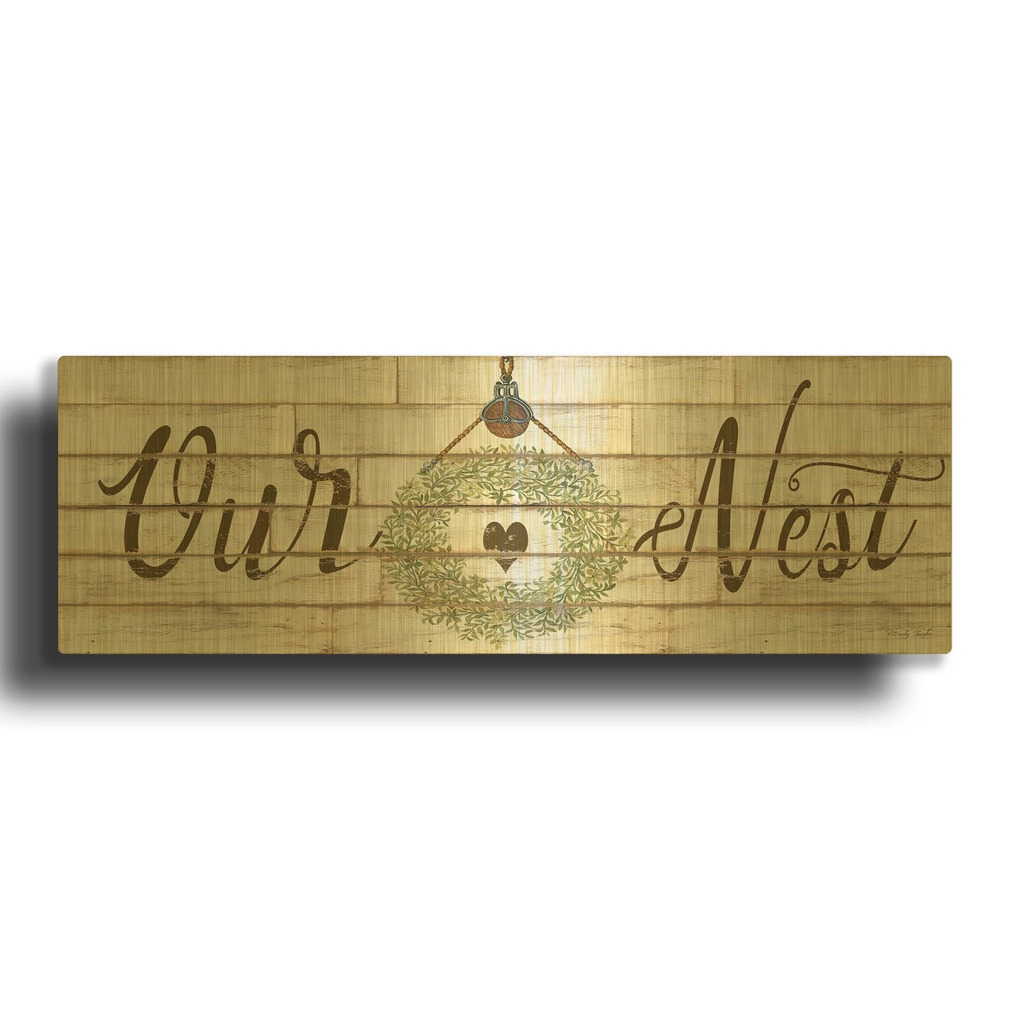 'Our Nest' By Cindy Jacobs Gold Metal Wall Art