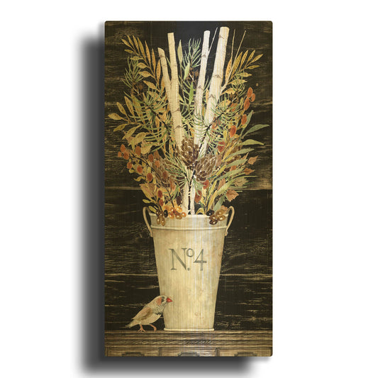 'Fall No. 4 Bouquet' By Cindy Jacobs Gold Metal Wall Art