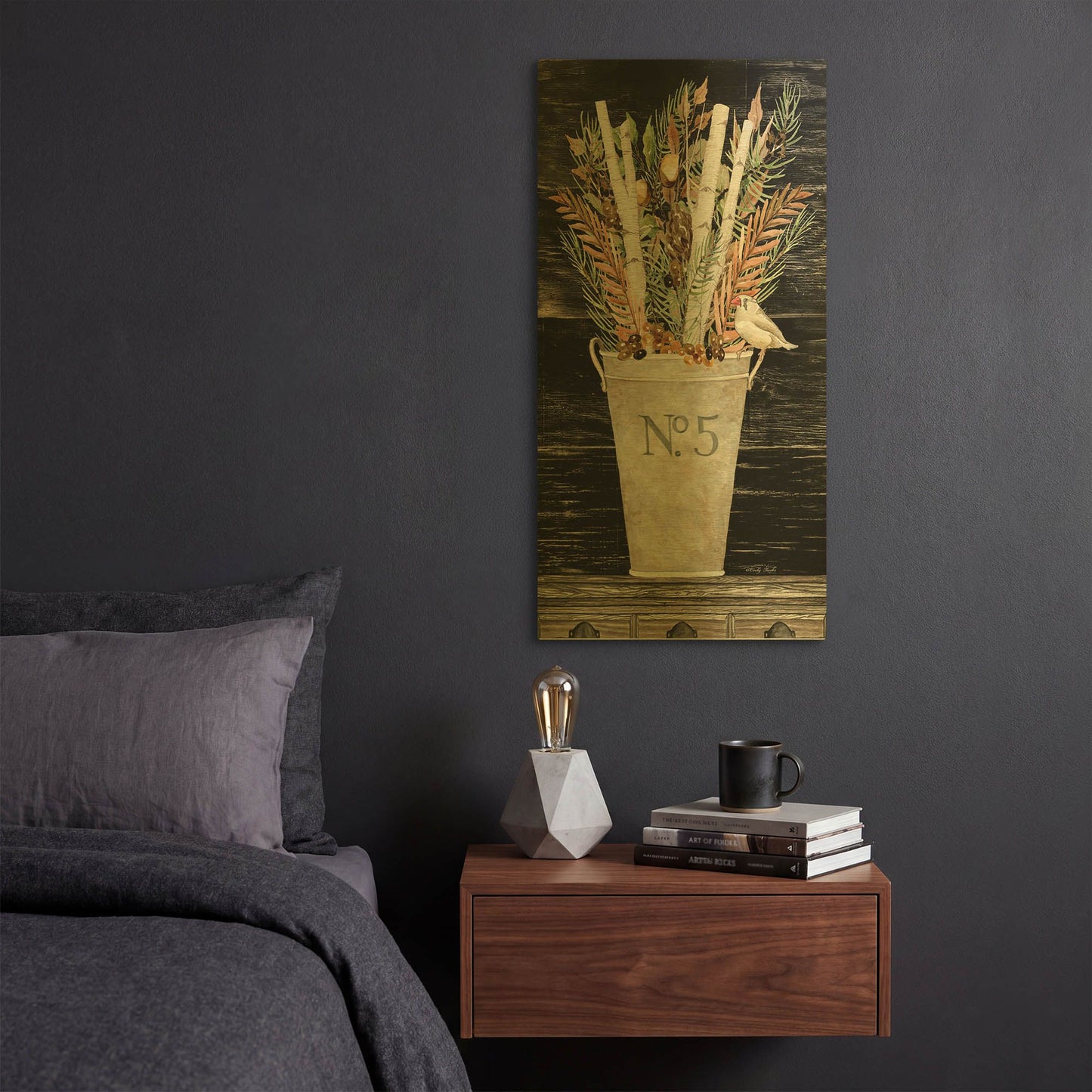 'Fall No. 5 Bouquet' By Cindy Jacobs Gold Metal Wall Art
