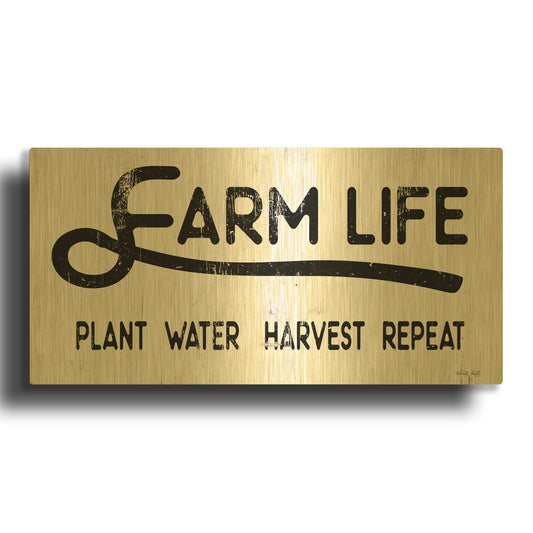 'Farm Life' By Cindy Jacobs Gold Metal Wall Art