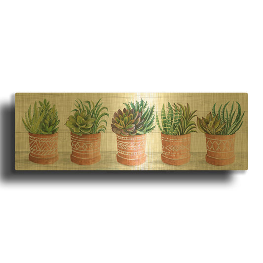 'Terracotta Pots II' By Cindy Jacobs Gold Metal Wall Art