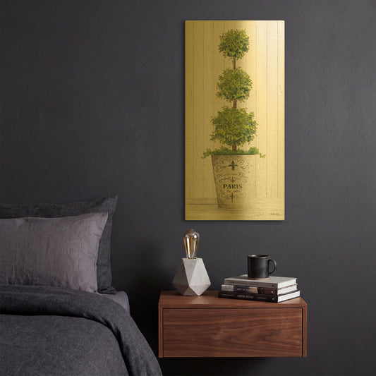 'Topiary Paris' By Cindy Jacobs Gold Metal Wall Art