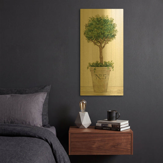 'Magnificent Topiary III' By Cindy Jacobs Gold Metal Wall Art