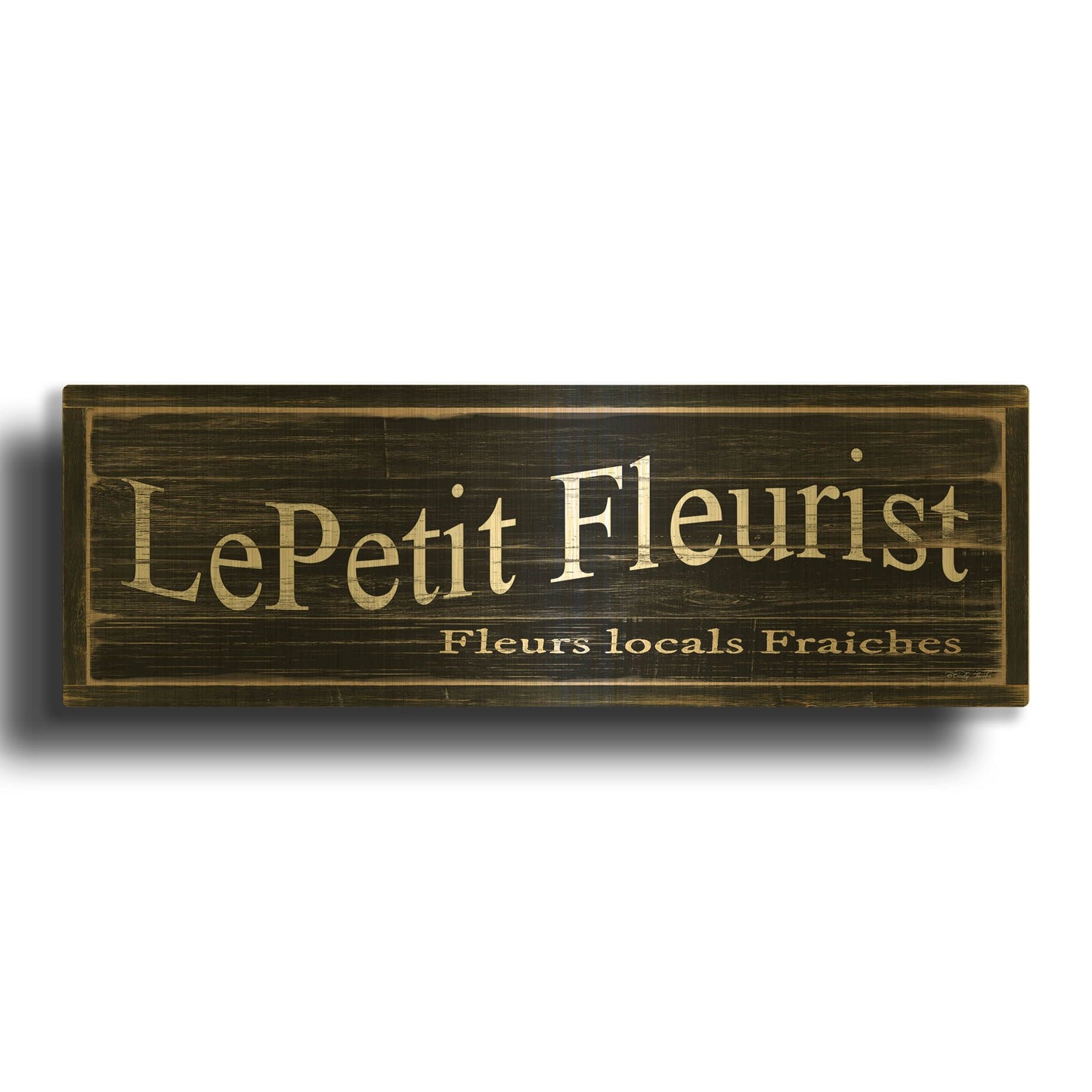 'LePetit Fleurist' By Cindy Jacobs Gold Metal Wall Art