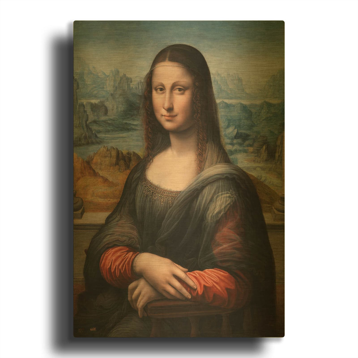 'Mona Lisa Prado-Gioconda_Prado Mona Lisa' By Leonardo Da Vinci Gold Metal Wall Art