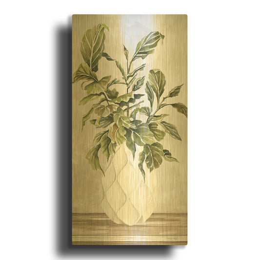 'Simple Beauty I' By Cindy Jacobs Gold Metal Wall Art