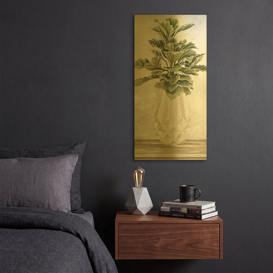 'Simple Beauty II' By Cindy Jacobs Gold Metal Wall Art