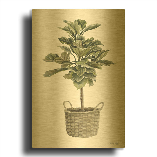 'Fig Tree II' By Cindy Jacobs Gold Metal Wall Art