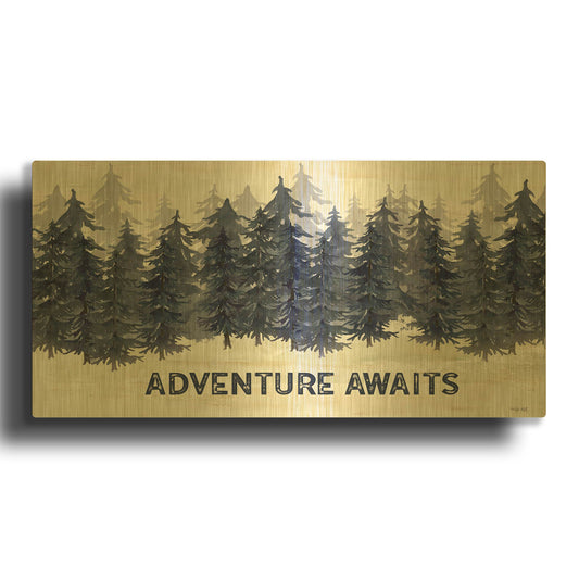 'Navy Trees Adventure' By Cindy Jacobs Gold Metal Wall Art