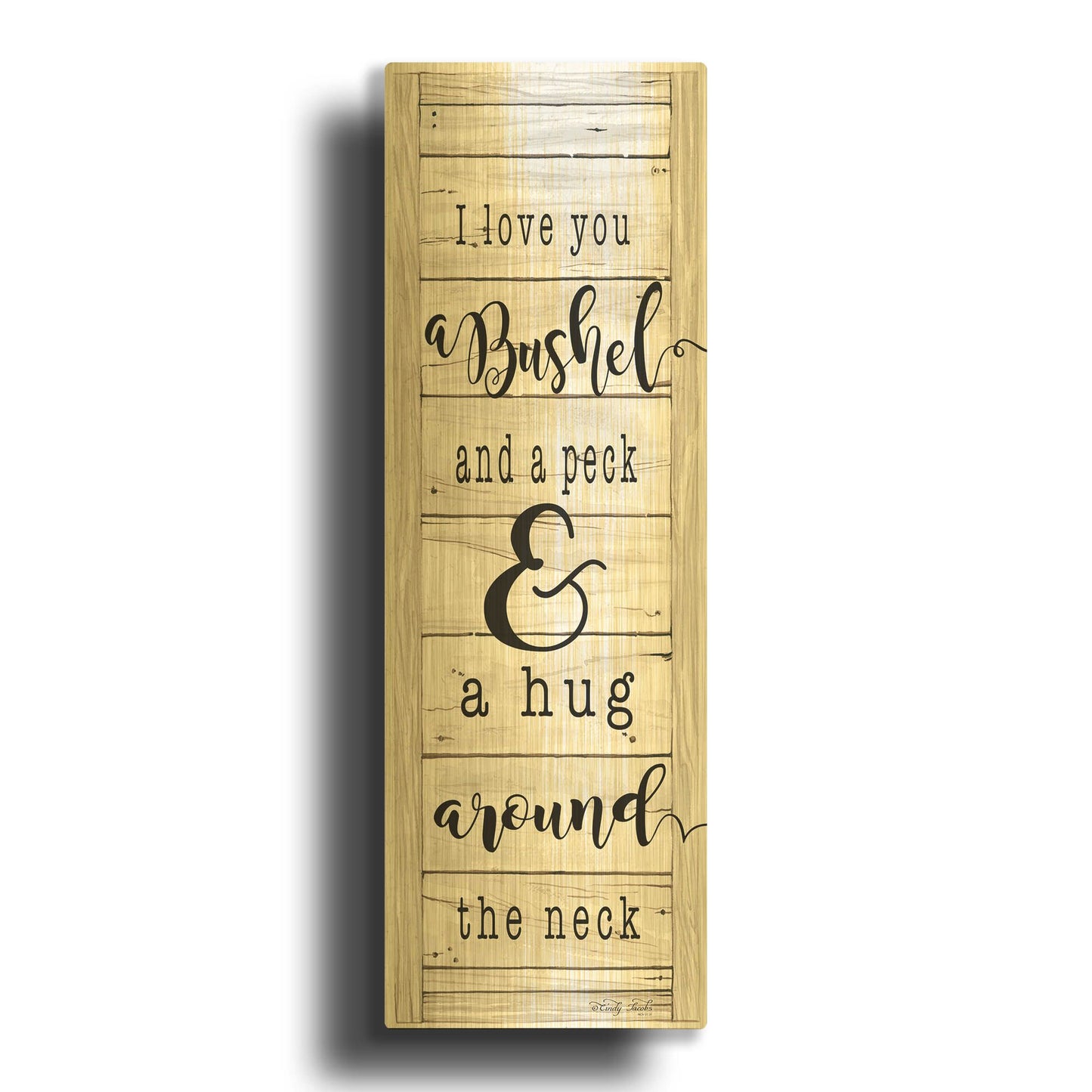 'Hug Around the Neck' By Cindy Jacobs Gold Metal Wall Art