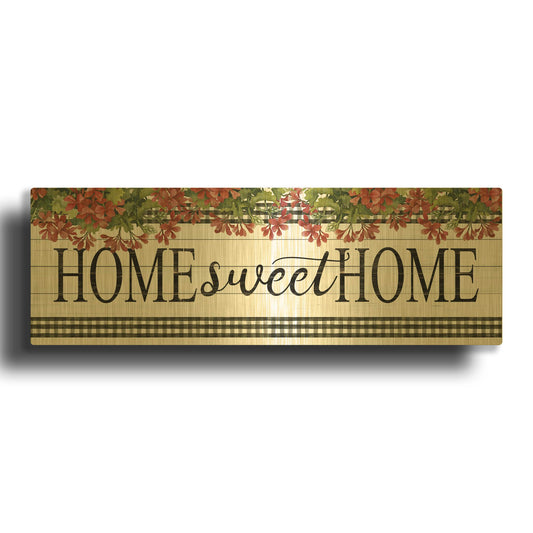 'Home Sweet Home Banner' By Cindy Jacobs Gold Metal Wall Art