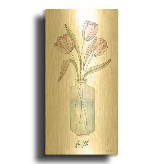 'Faith' By Cindy Jacobs Gold Metal Wall Art