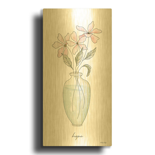 'Hope' By Cindy Jacobs Gold Metal Wall Art