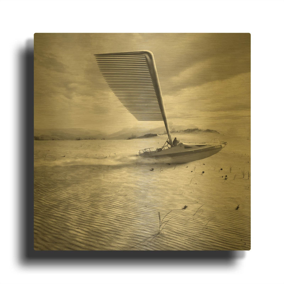 'Madsailor' By Dariusz Klimczak Gold Metal Wall Art