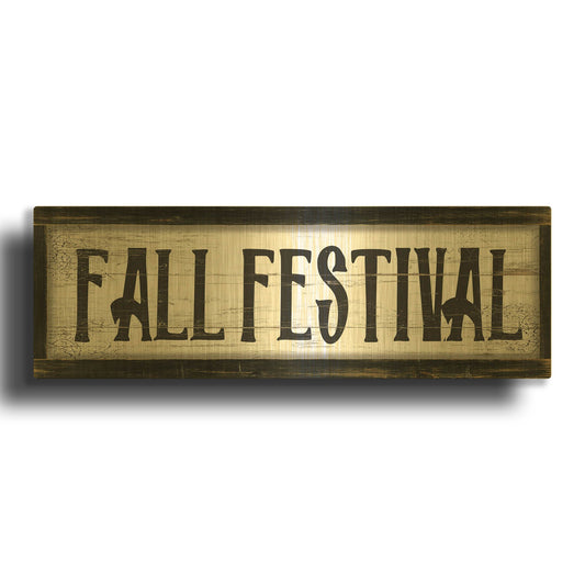 'Fall Festival' By Cindy Jacobs Gold Metal Wall Art