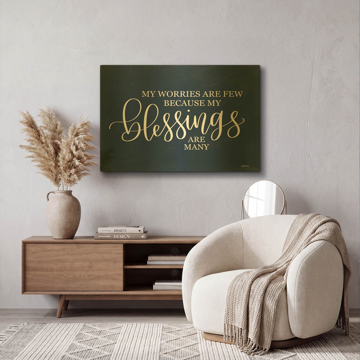 'My Blessings are Many II' By Imperfect Dust Gold Metal Wall Art