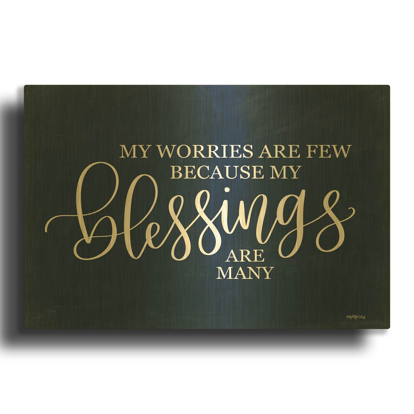 'My Blessings are Many II' By Imperfect Dust Gold Metal Wall Art