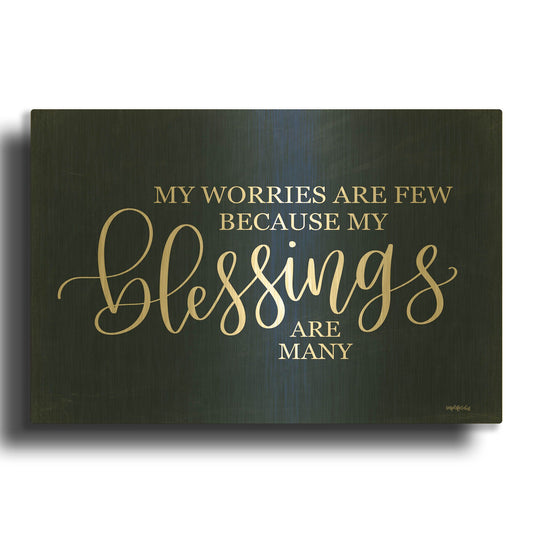 'My Blessings are Many II' By Imperfect Dust Gold Metal Wall Art