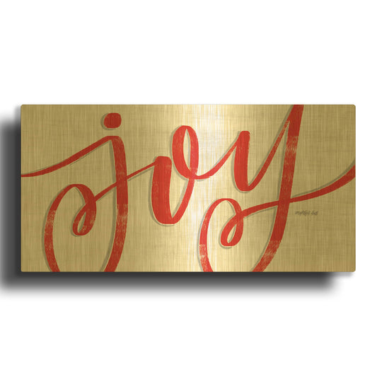 'Joy in Red' By Imperfect Dust Gold Metal Wall Art