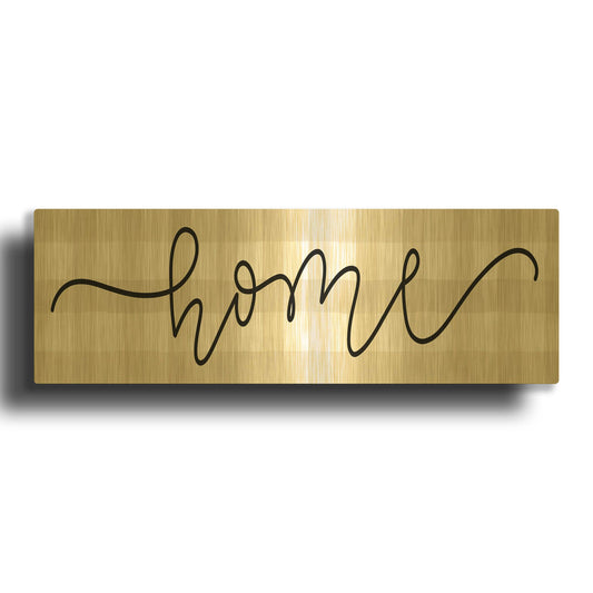 'Home' By Imperfect Dust Gold Metal Wall Art