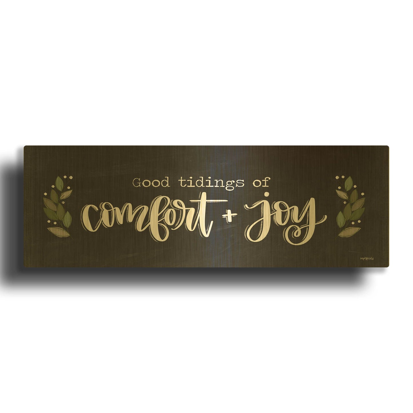 'Comfort & Joy' By Imperfect Dust Gold Metal Wall Art