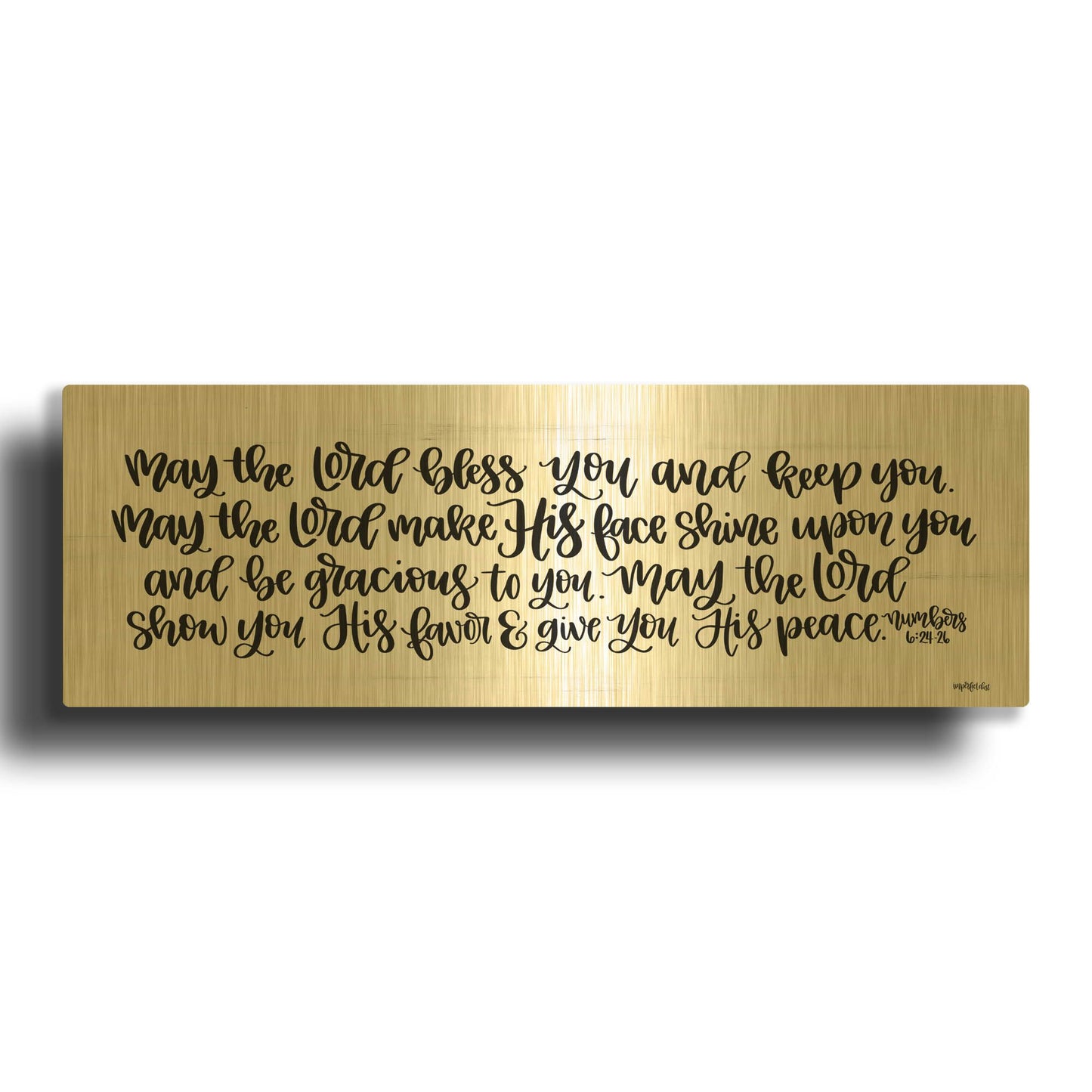 'May the Lord Bless You and Keep You' By Imperfect Dust Gold Metal Wall Art