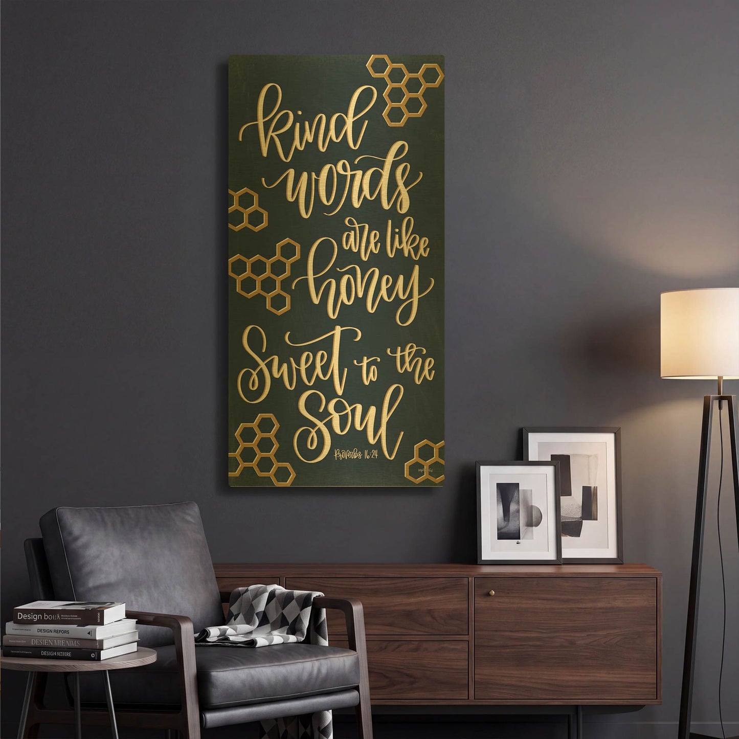 'Kind Words' By Imperfect Dust Gold Metal Wall Art