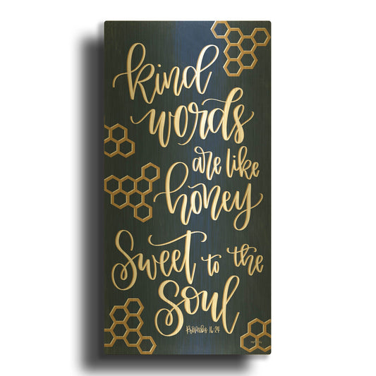 'Kind Words' By Imperfect Dust Gold Metal Wall Art