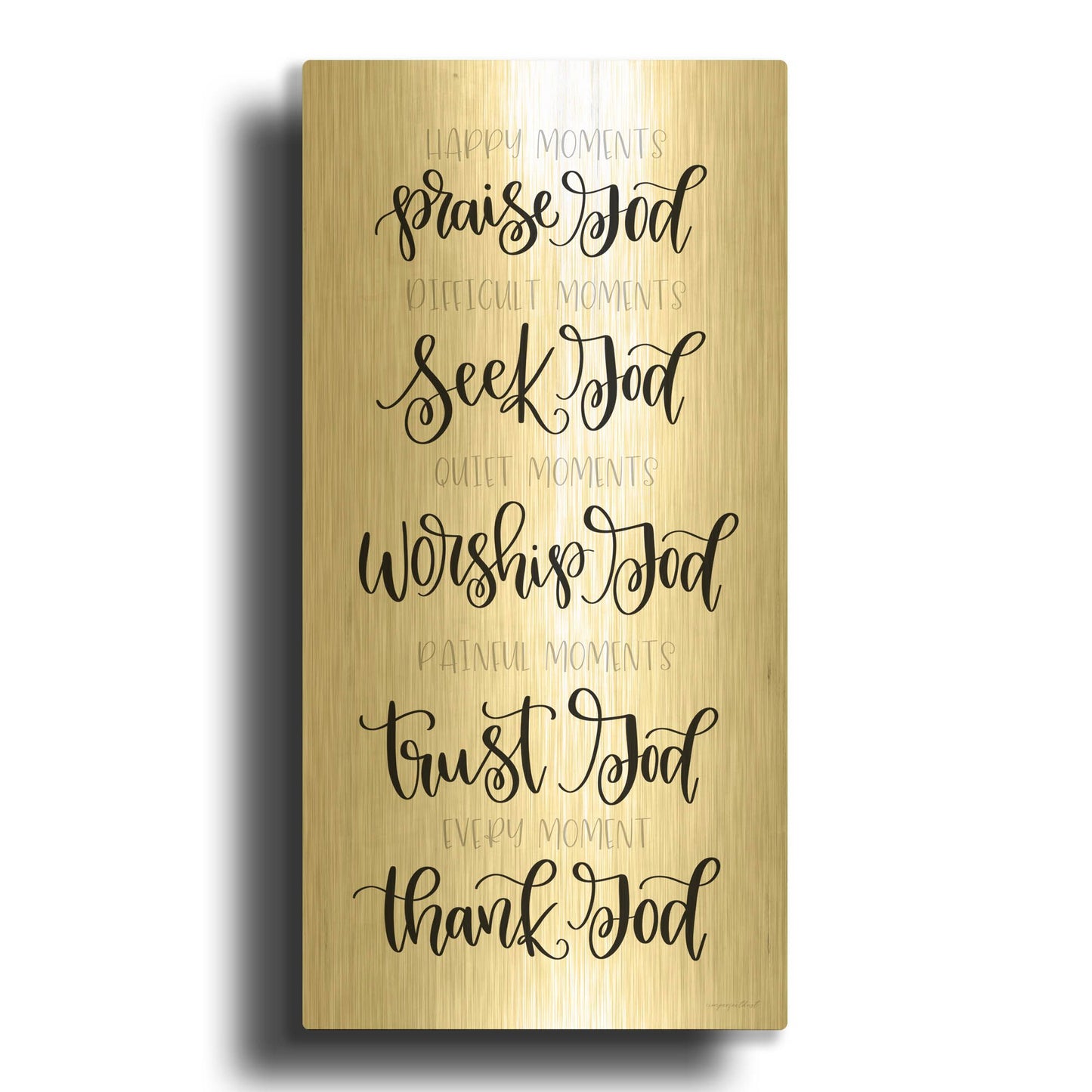'Moments' By Imperfect Dust Gold Metal Wall Art