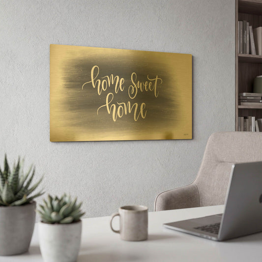'Home Sweet Home Starry Sky' By Imperfect Dust Gold Metal Wall Art