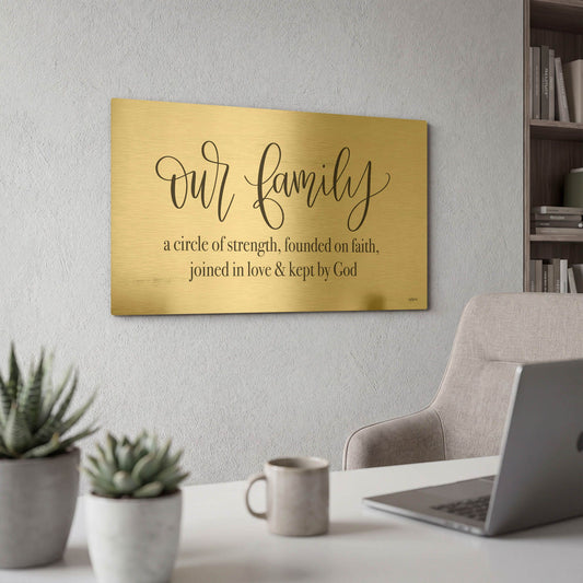 'Circle of Strength' By Imperfect Dust Gold Metal Wall Art