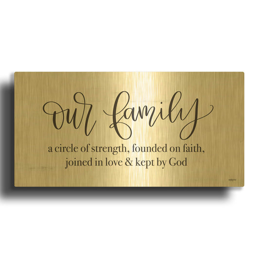 'Circle of Strength' By Imperfect Dust Gold Metal Wall Art