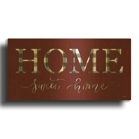 'Home Buffalo Check' By Imperfect Dust Gold Metal Wall Art
