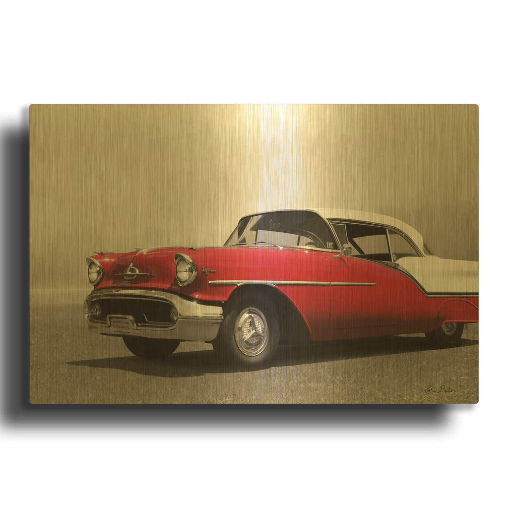 'Olds Super 88' By Lori Deiter Gold Metal Wall Art