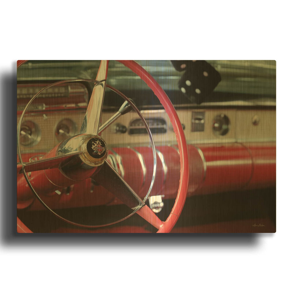'1955 Buick Supra' By Lori Deiter Gold Metal Wall Art