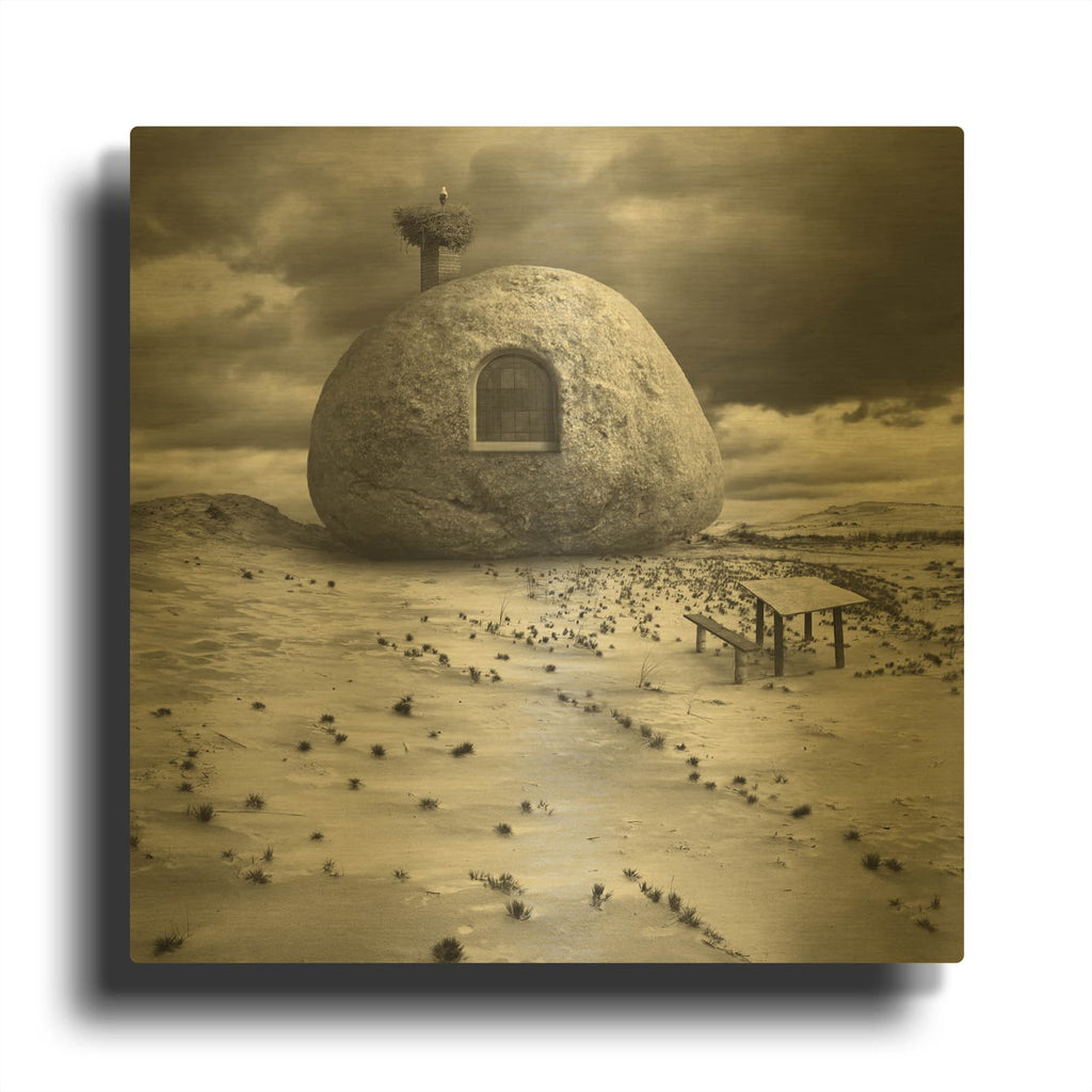 'Rockhouse' By Dariusz Klimczak Gold Metal Wall Art