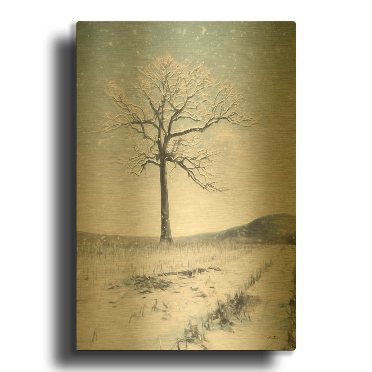 'The Field Master' By Lori Deiter Gold Metal Wall Art