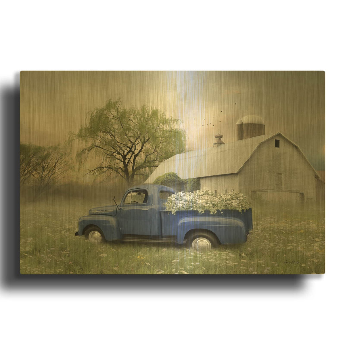 'Old Fashioned Spring' By Lori Deiter Gold Metal Wall Art