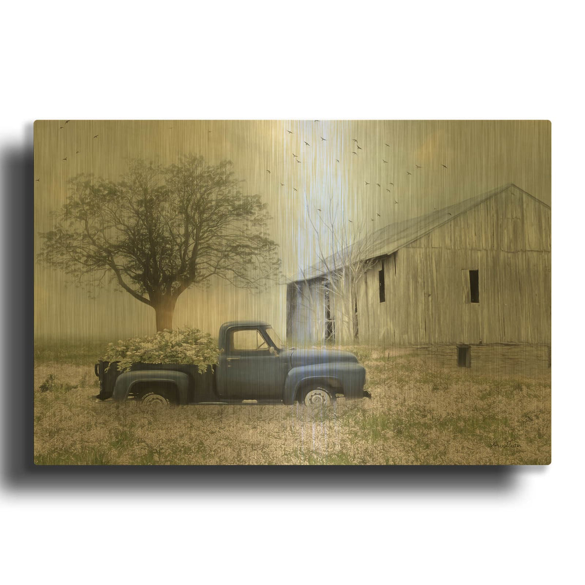 'I Must Have Flowers' By Lori Deiter Gold Metal Wall Art