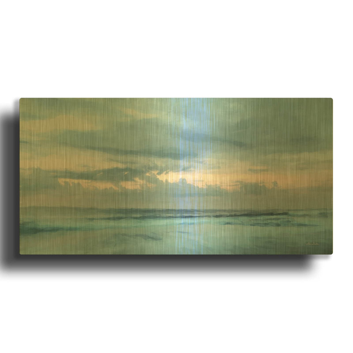 'Dewey Beach Abstract' By Lori Deiter Gold Metal Wall Art